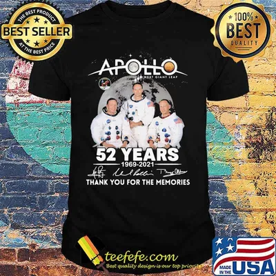 Apollo 52 Years Of 1969 2021 Thank You For The Memories Signature Shirt