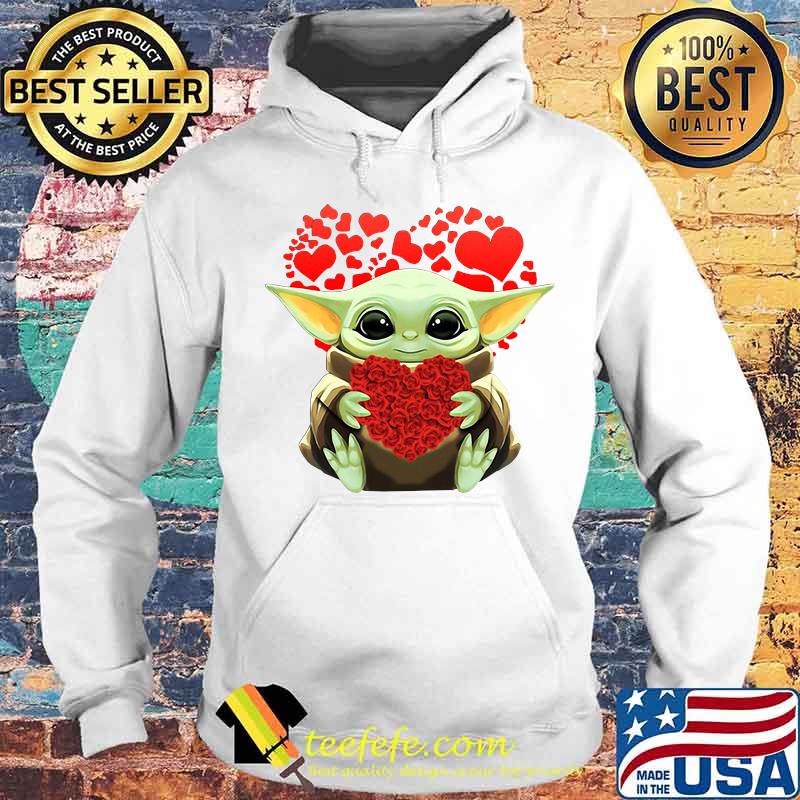 Baby Yoda Heart Roses Valentine Day Shirt Hoodie Baby Yoda Heart Roses Valentine Day Shirt Hoodie