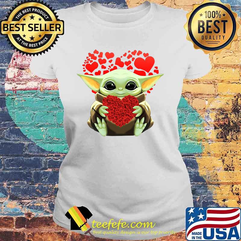Baby Yoda Heart Roses Valentine Day Shirt Laides tee Baby Yoda Heart Roses Valentine Day Shirt Laides tee