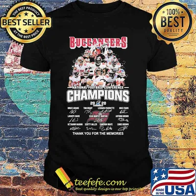 Buccaneers National Football Conference Champions 2020 Thank You For The Memories Signature Shirt