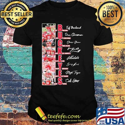 Buckeyes Name Player Team With Signature Shirt