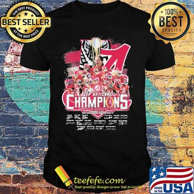 Cfp National Champions 2021 Signature Player Alabama Team Football Shirt