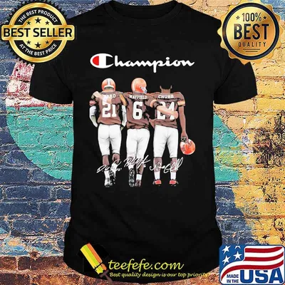 Champion Cleveland Browns Nick Chubb Baker Mayfield Signature Football Shirt