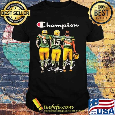 Champion Green Bay Packers Stapr Podgers Signature Shirt