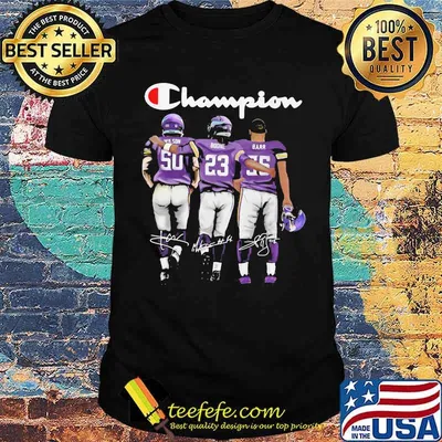 Champion Minnesota Vikings Football Signature Barr Shirt