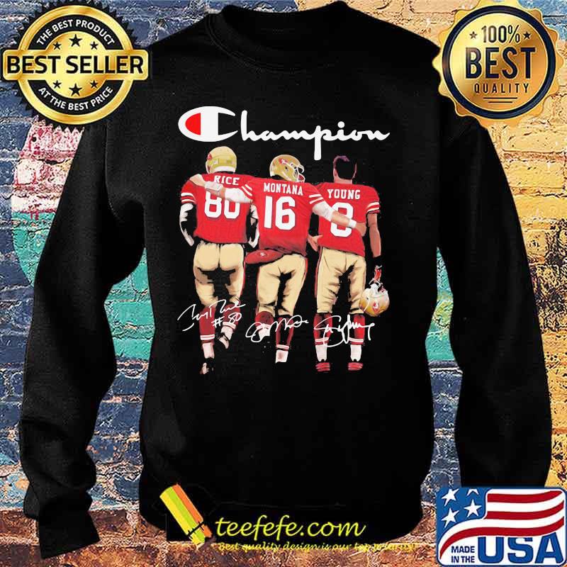 Champions Signature Jerry Rice And Joe Montana Steve Young University Of Montana Athletics Shirt Sweater Champions Signature Jerry Rice And Joe Montana Steve Young University Of Montana Athletics Shirt Sweater