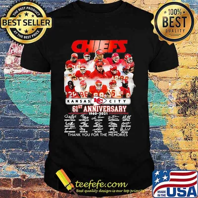 Chiefs Kansas City 61st Anniversary 1960 2021 Signature Shirt
