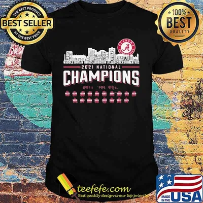 City 2021 National Champions Alabama Crimson Tide Football Shirt