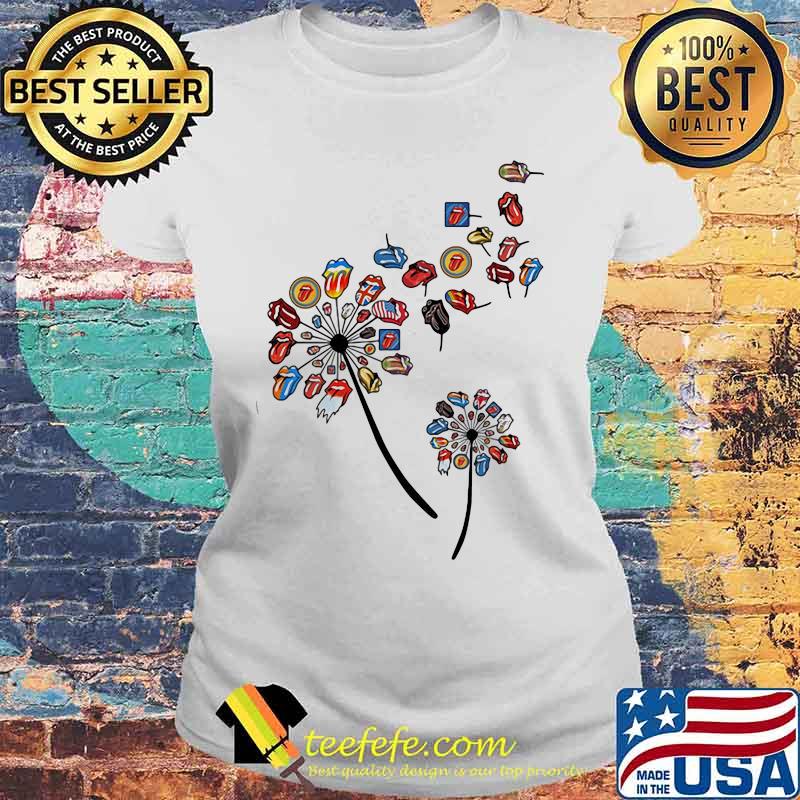 Dandelion Rock And Roll Rolling Stone Lips Shirt Laides tee Dandelion Rock And Roll Rolling Stone Lips Shirt Laides tee