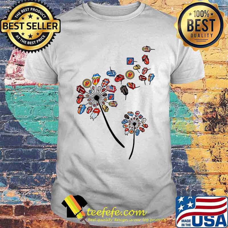 Dandelion Rock And Roll Rolling Stone Lips Shirt