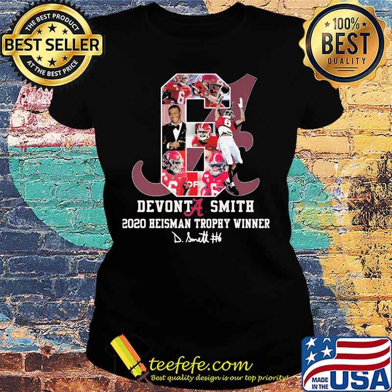 Devonta Smith 2020 Heiman Trophy Winner Signature Shirt Ladies tee Devonta Smith 2020 Heiman Trophy Winner Signature Shirt Ladies tee