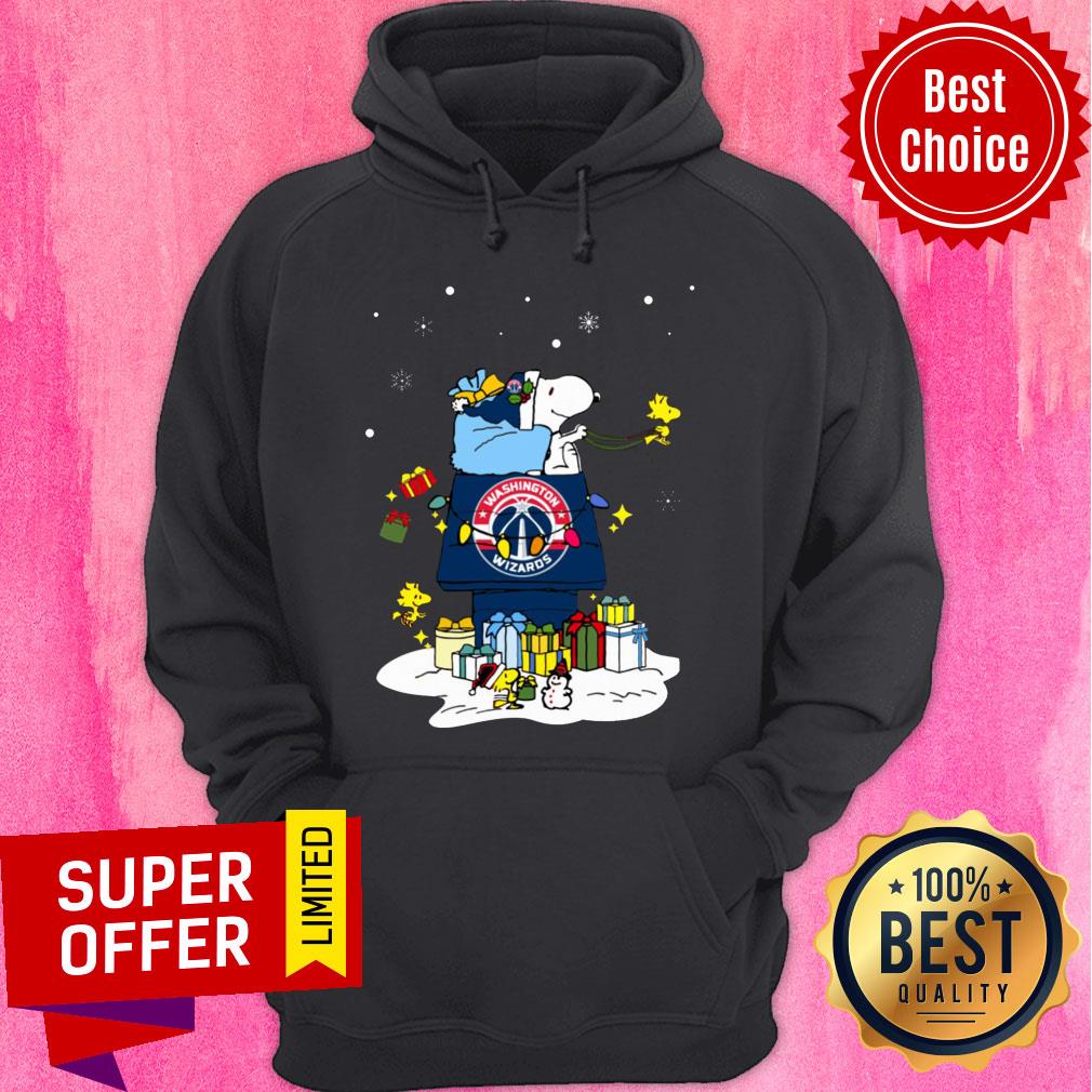 Funny Washington Wizards Santa Snoopy Wish You A Merry Christmas Shirt