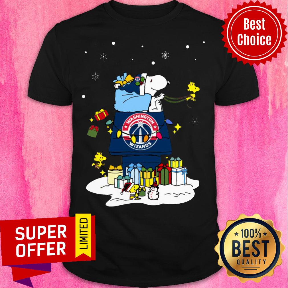 Funny Washington Wizards Santa Snoopy Wish You A Merry Christmas Shirt