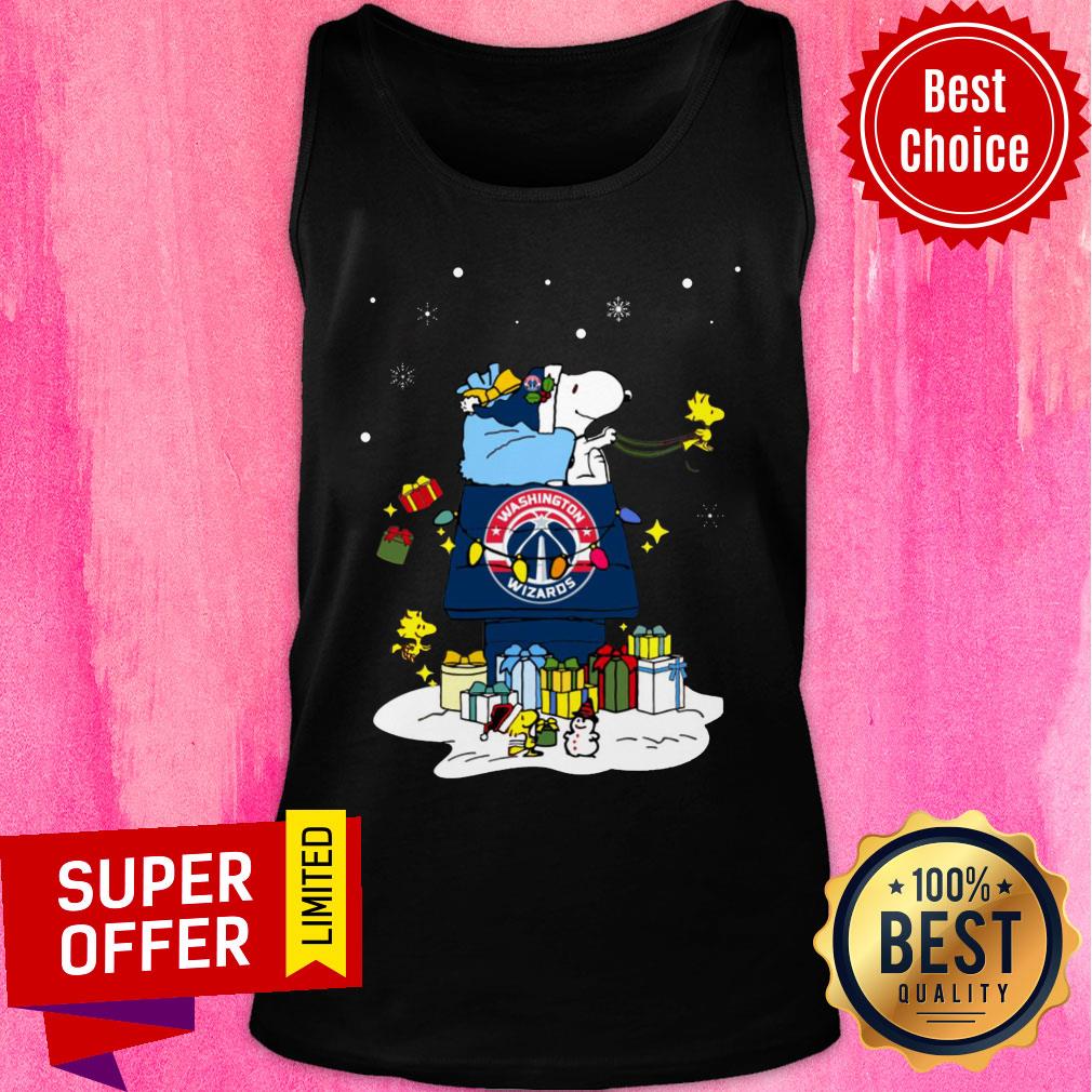 Funny Washington Wizards Santa Snoopy Wish You A Merry Christmas Shirt