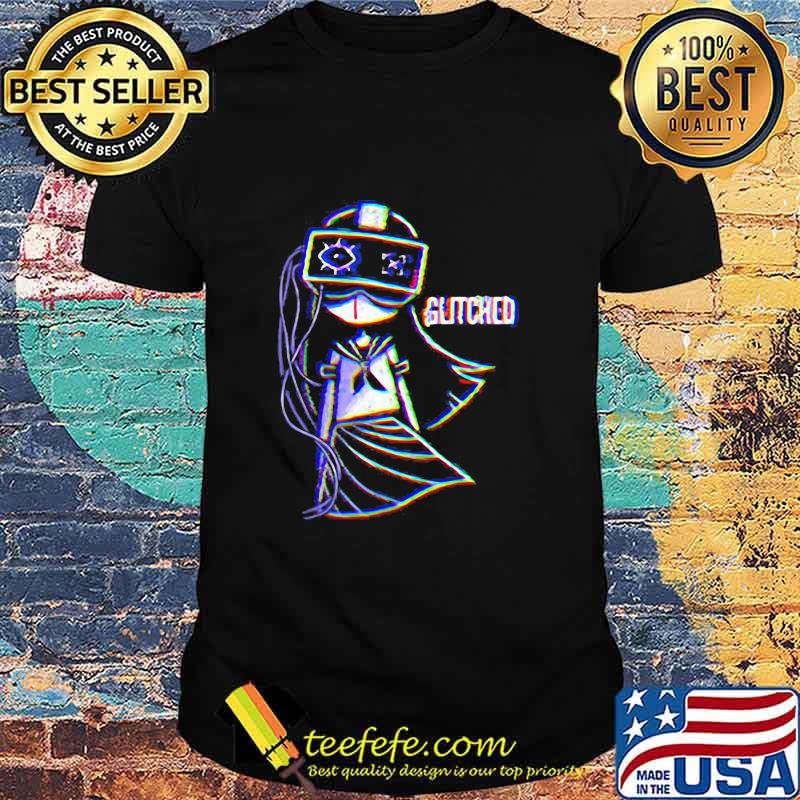 Glitched Ladies Black Gothic Shirt