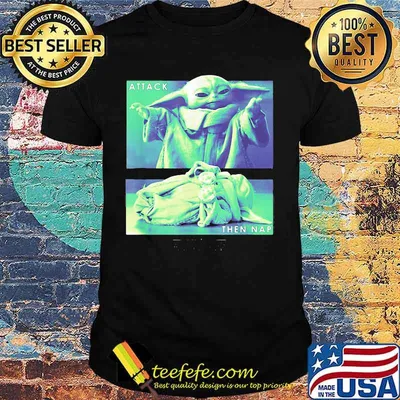 Grogu Attack The Nap The Mandalorian Baby Yoda Shirt