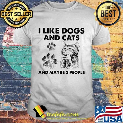 I Like Dogs And Cats And Maybe 3 People Shirt
