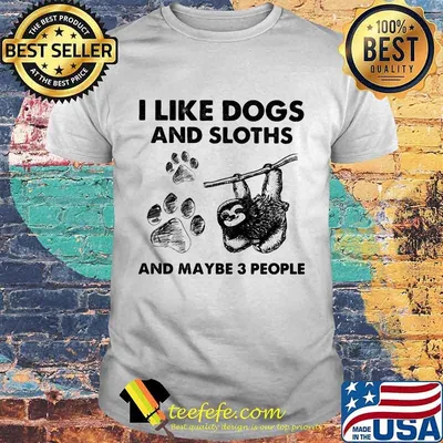 I Like Dogs And Sloths And Maybe 3 People Shirt