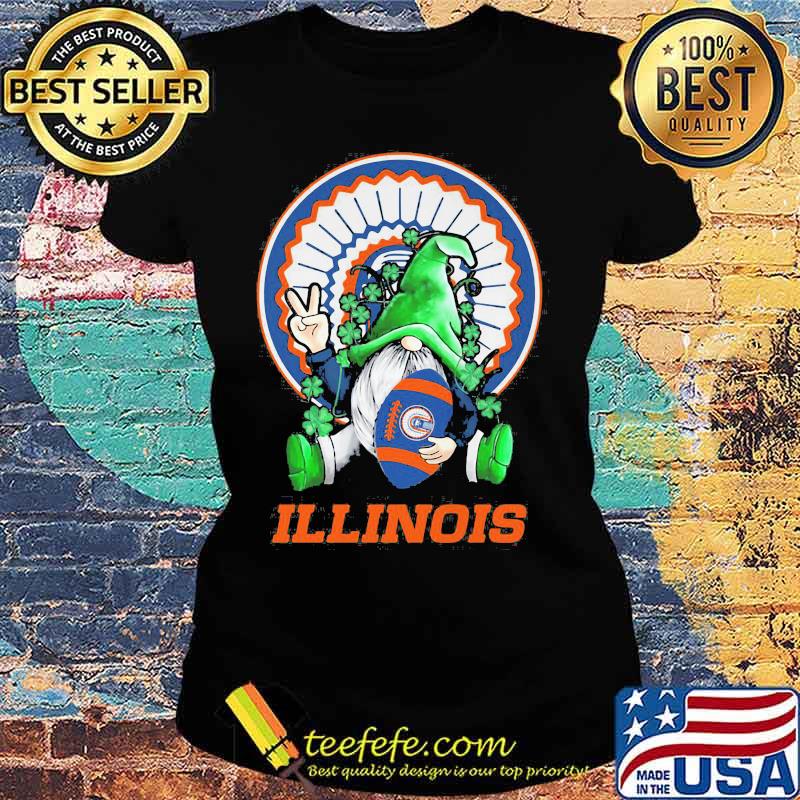 Illinois Football Gnome Patrick’s Day Shirt Ladies tee Illinois Football Gnome Patrick’s Day Shirt Ladies tee