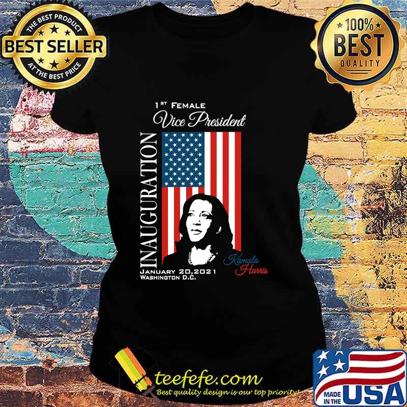 Inauguration 2021 Souvenir First Female Vp Harris Biden American Flag Shirt Ladies tee Inauguration 2021 Souvenir First Female Vp Harris Biden American Flag Shirt Ladies tee