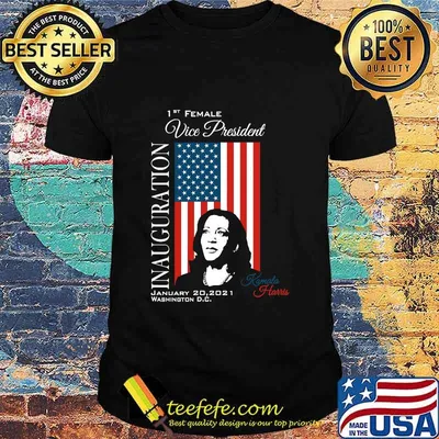 Inauguration 2021 Souvenir First Female Vp Harris Biden American Flag Shirt