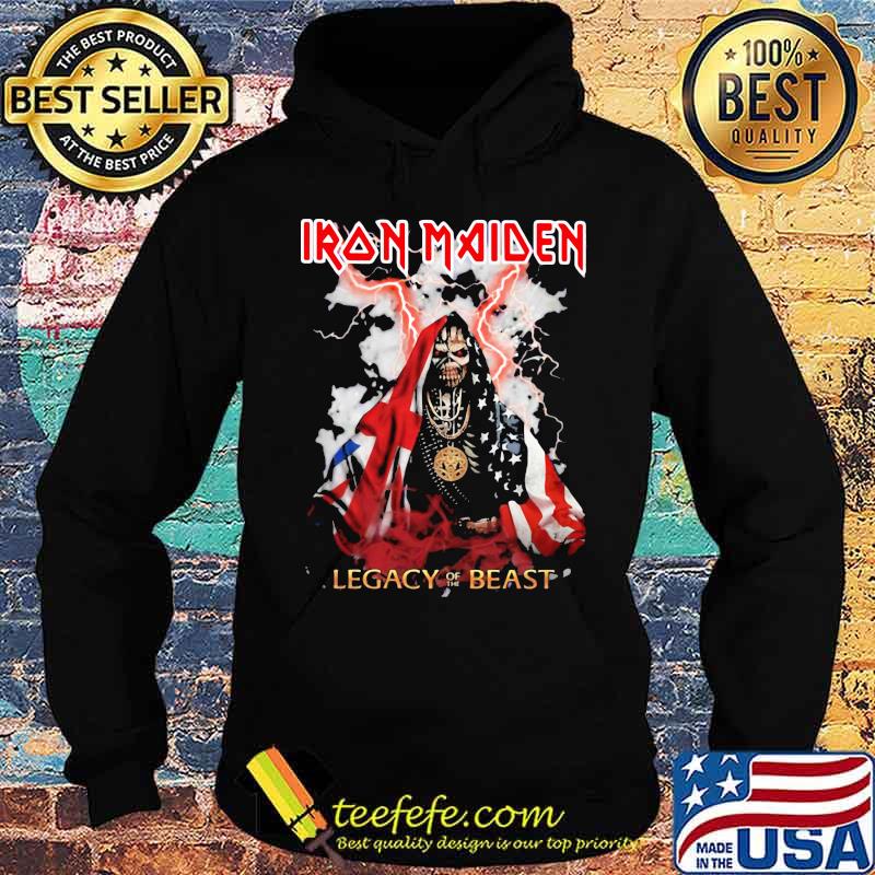 Iron Maiden Legacy Of The Beast Skull American Flag Shirt Hoodie Iron Maiden Legacy Of The Beast Skull American Flag Shirt Hoodie