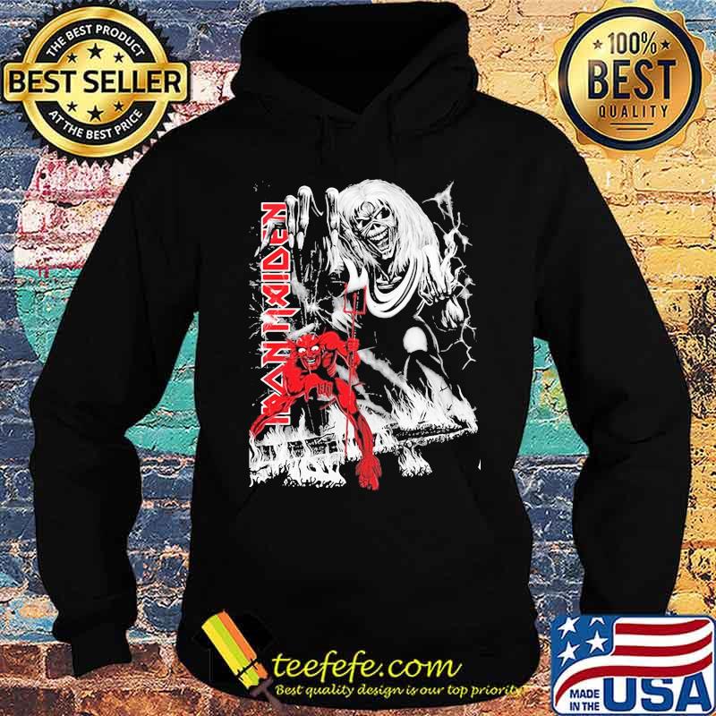 Iron Maiden 'Number Of The Beast Jumbo Print' Shirt Hoodie Iron Maiden 'Number Of The Beast Jumbo Print' Shirt Hoodie
