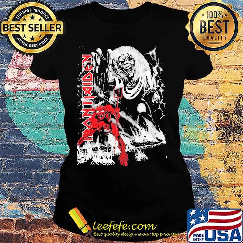 Iron Maiden 'Number Of The Beast Jumbo Print' Shirt Ladies tee Iron Maiden 'Number Of The Beast Jumbo Print' Shirt Ladies tee