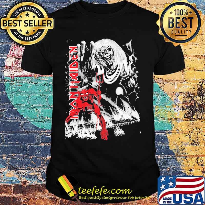 Iron Maiden 'Number Of The Beast Jumbo Print' Shirt Iron Maiden 'Number Of The Beast Jumbo Print' Shirt
