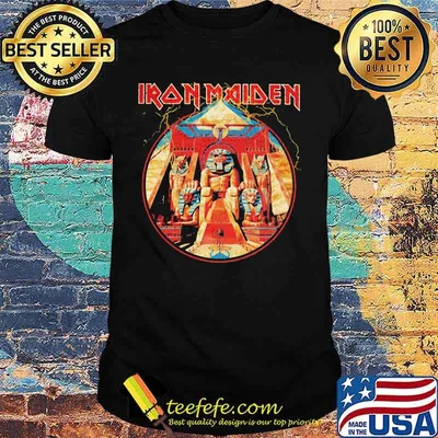 Iron Maiden Powerslave Lightning Circle Shirt