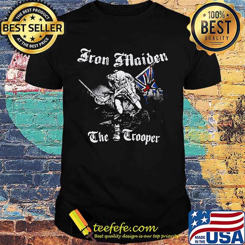 Iron Maiden 'Sketched Trooper' Flag Shirt Iron Maiden 'Sketched Trooper' Flag Shirt