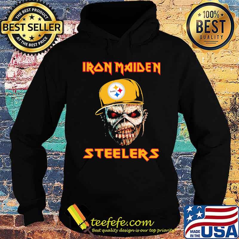 Iron Maiden Wear Hat Logo Steelers Football Shirt Hoodie Iron Maiden Wear Hat Logo Steelers Football Shirt Hoodie
