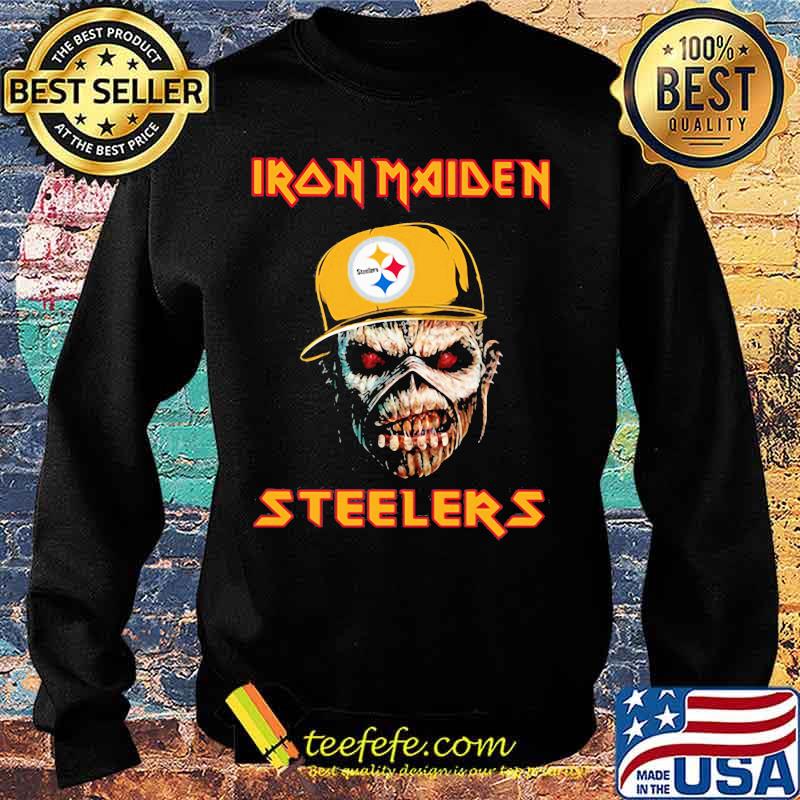Iron Maiden Wear Hat Logo Steelers Football Shirt Sweater Iron Maiden Wear Hat Logo Steelers Football Shirt Sweater