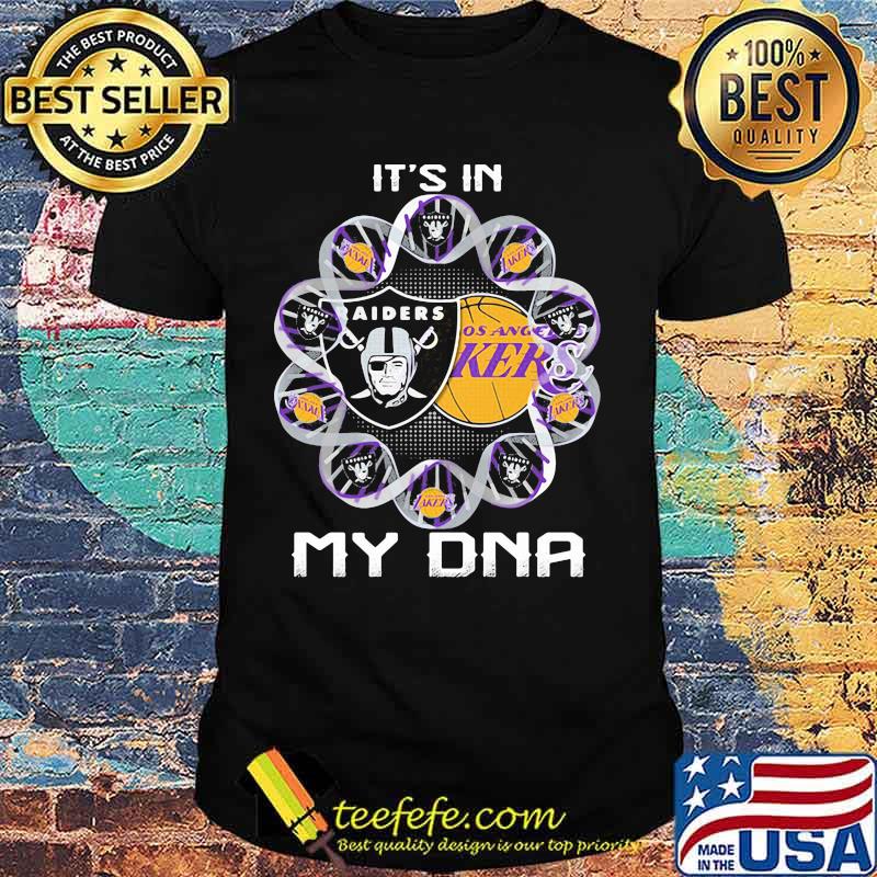 It’s In My Dna Raiders And Los Angeles Lakers Team Football Shirt