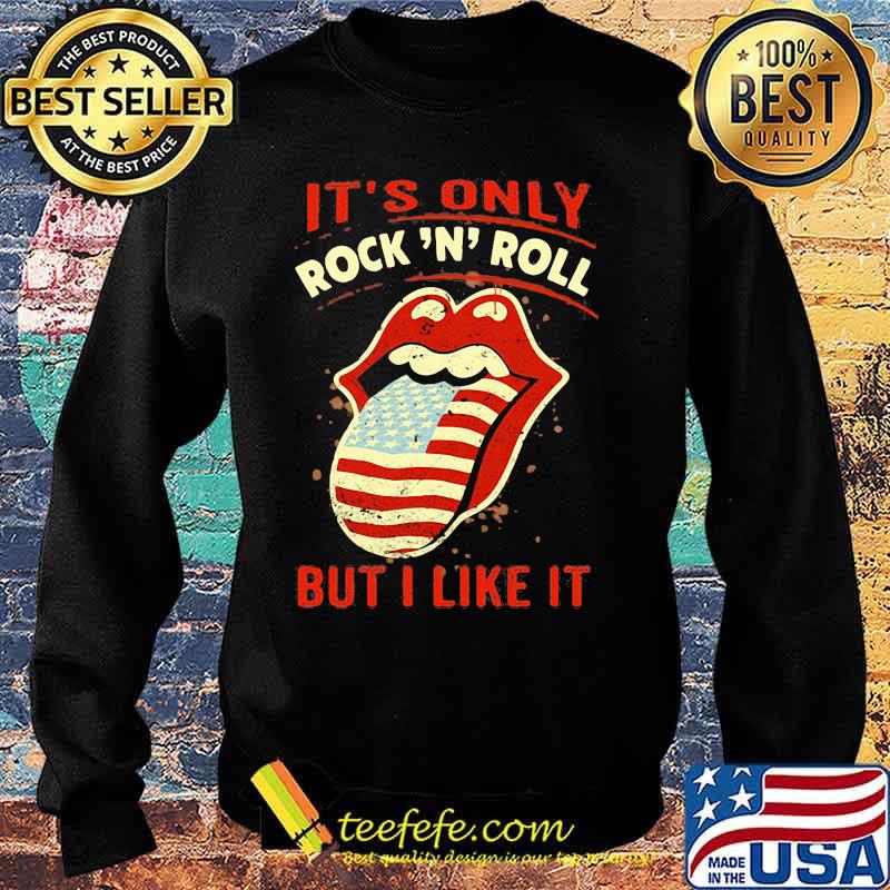 It’s Only Rock And Roll But I Like It American Flag Rolling Stone Lips Shirt Sweater It’s Only Rock And Roll But I Like It American Flag Rolling Stone Lips Shirt Sweater