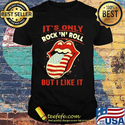 It’s Only Rock And Roll But I Like It American Flag Rolling Stone Lips Shirt