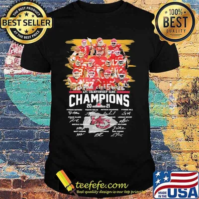 Kansas City Chiefs Afc Championship Game Champions 2021 Signature Shirt