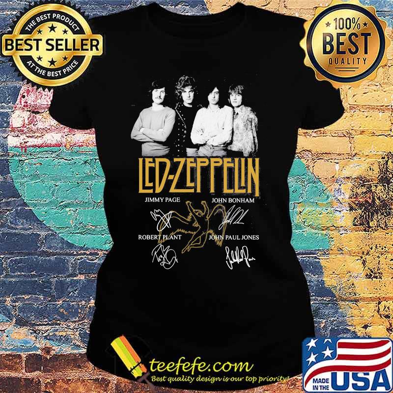 Led Zeppflin Band Music Player Team Signature Shirt Ladies tee Led Zeppflin Band Music Player Team Signature Shirt Ladies tee
