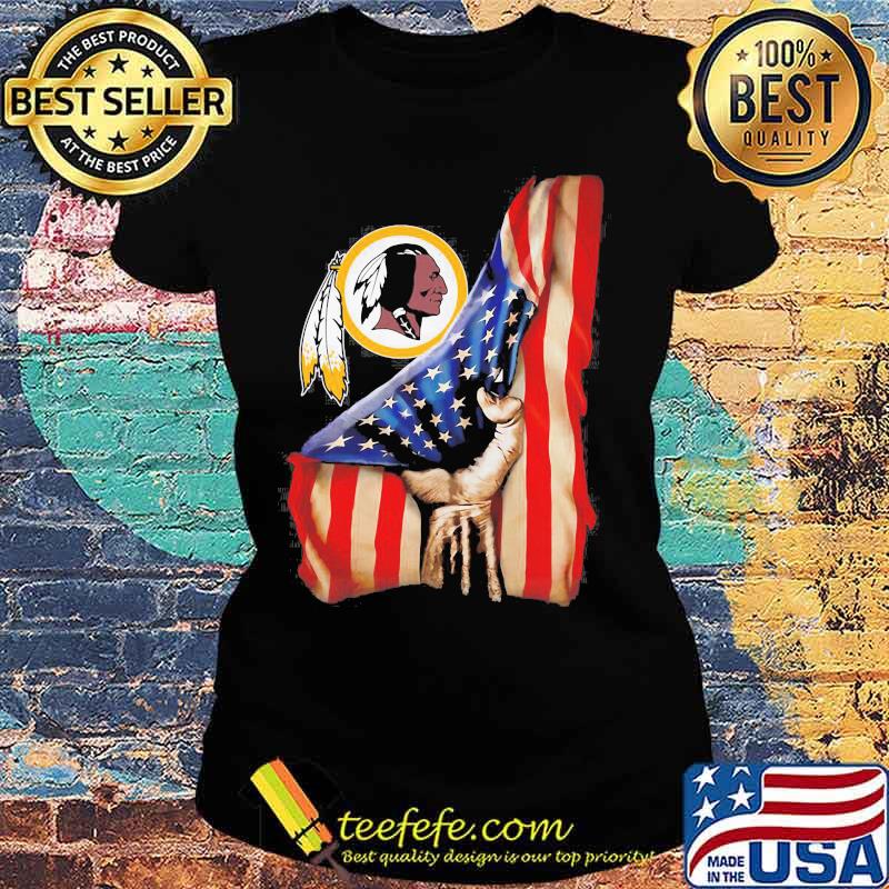 Logo Team Football Redskins American Flag Shirt Ladies tee Logo Team Football Redskins American Flag Shirt Ladies tee