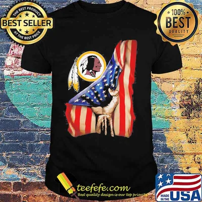Logo Team Football Redskins American Flag Shirt