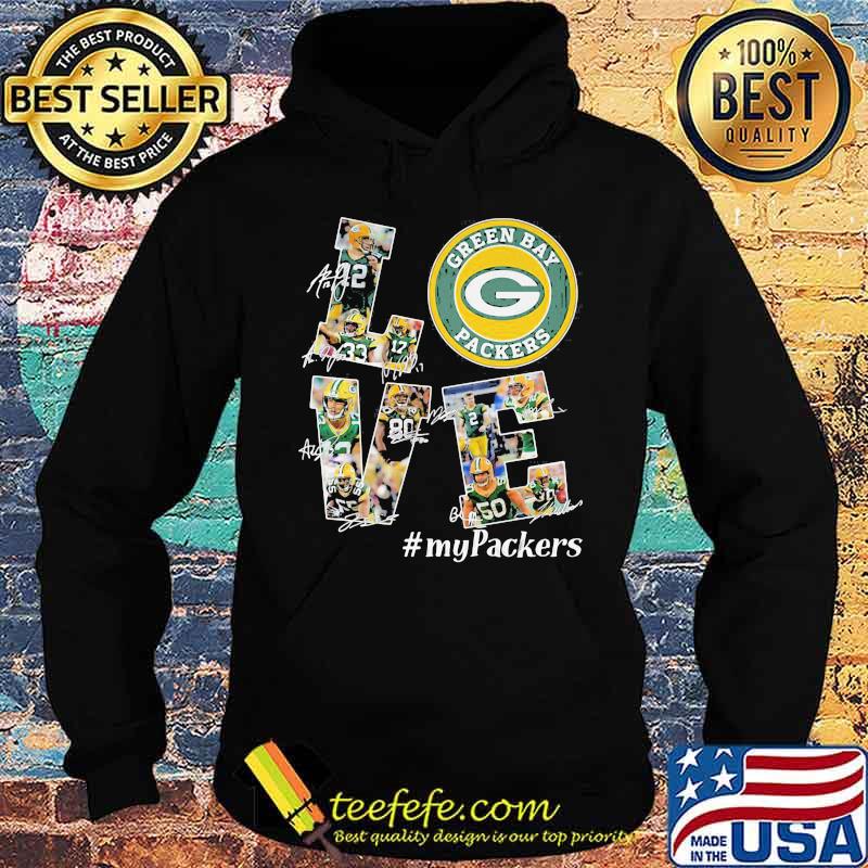 Love Green Bay Packers Signature Shirt Hoodie Love Green Bay Packers Signature Shirt Hoodie