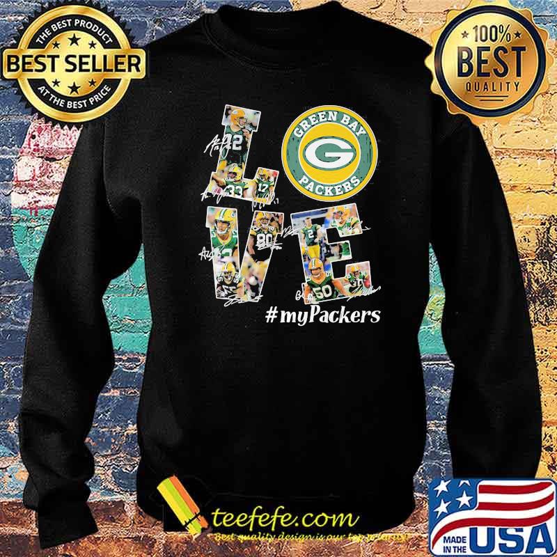 Love Green Bay Packers Signature Shirt Sweater Love Green Bay Packers Signature Shirt Sweater