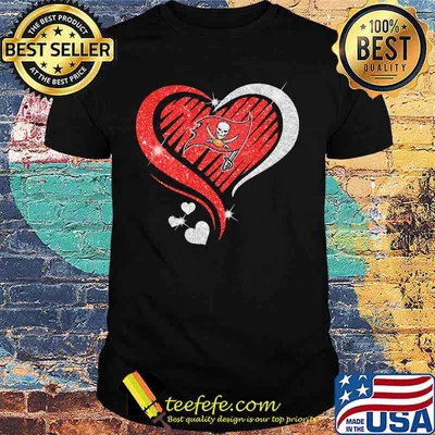 Love Heart Diamond Tampa Bay Buccaneers Football Shirt