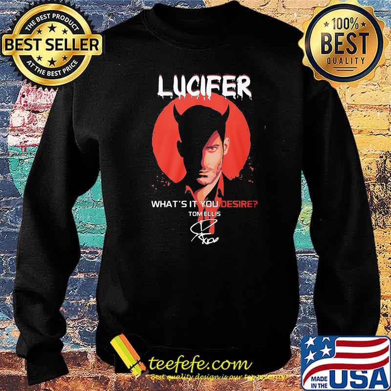 Lucifer What’s It You Desire Tom Ellis Signature Moonblood Vampire Shirt Sweater Lucifer What’s It You Desire Tom Ellis Signature Moonblood Vampire Shirt Sweater