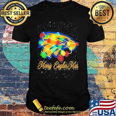 Merry Eagles Mar Lights Christmas Shirt