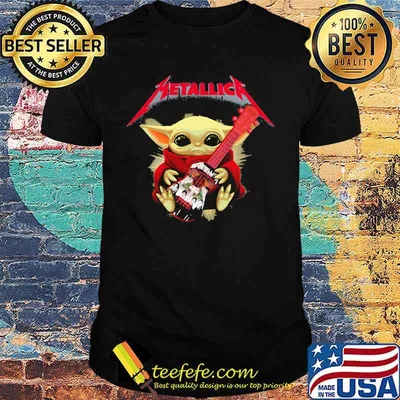 Metallic Baby Yoda Guitar Shirt