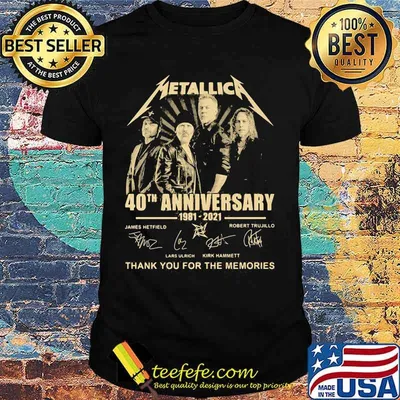 Metallica 40th Anniversary Thank You For The Memories Signature Shirt