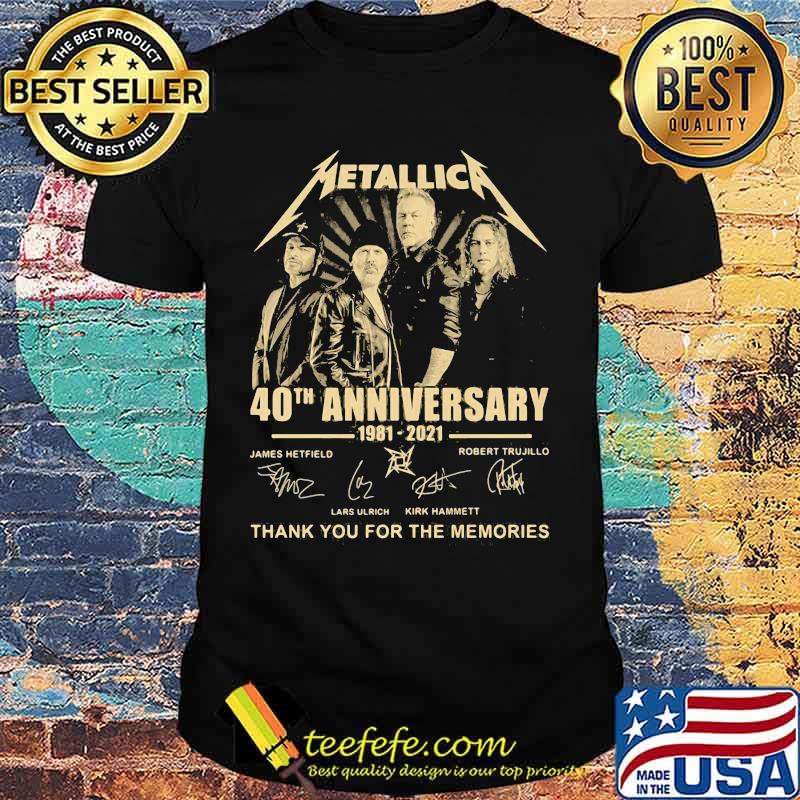 Metallica 40th Anniversary Thank You For The Memories Signature Shirt