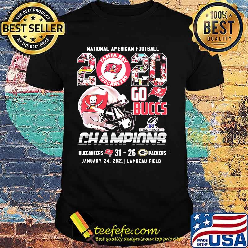National American Football 2020 Tampa Bay Buccaneers Go Buccs Champions Shirt