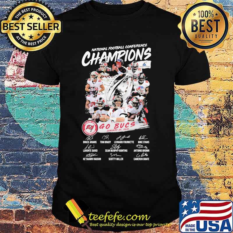 National Football Conference Champions Go Bucs Signature Tampa Bay Buccaneers Shirt National Football Conference Champions Go Bucs Signature Tampa Bay Buccaneers Shirt